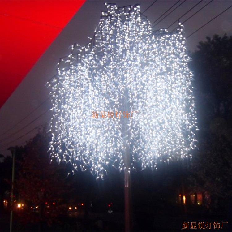 户外防水led发光柳树树灯 高3米2736灯LED垂柳树灯 造型逼真