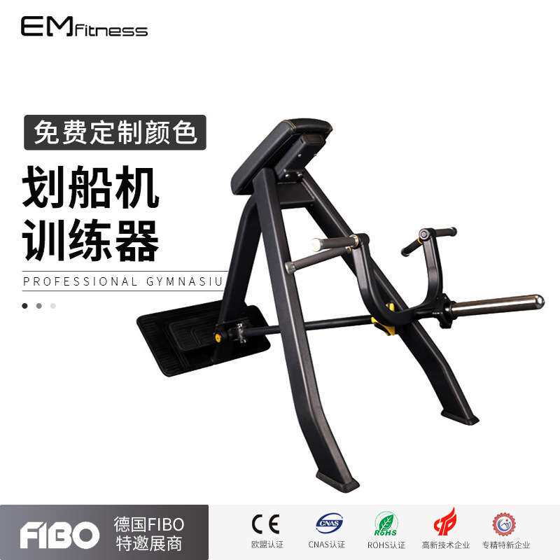 亿迈商用划船器健身房T型划船机模拟训练器室内背部力量训练器械
