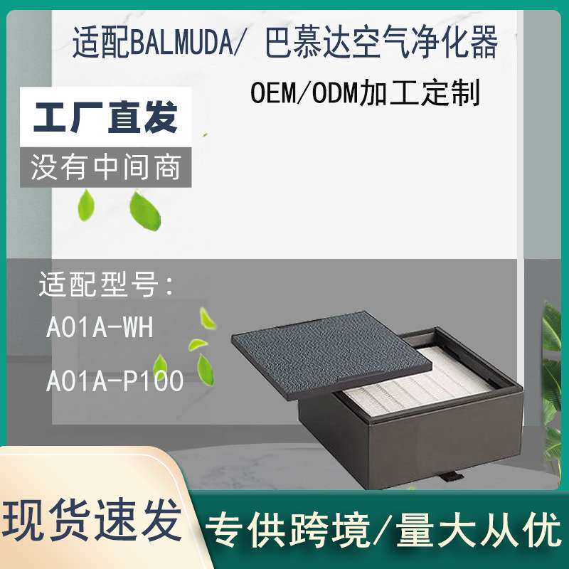 适用BALMUDA Pure巴慕达A01A-WH A01A-P100空气净化器滤网滤芯