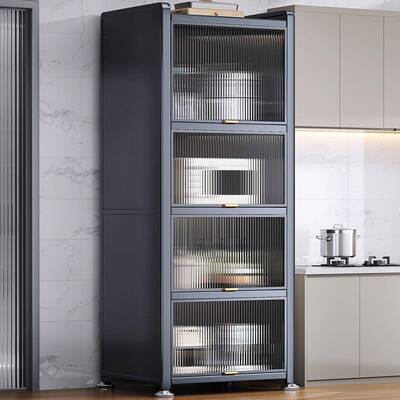 爆款厨房物架微波炉纳柜层多收储物置柜多功能橱柜冰箱夹PZL缝加