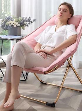 叠躺午休椅阳台休闲午休午睡靠背椅椅靠懒人发便DYC携睡椅子家沙