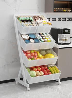 金属置物架多落可移动地厨房多菜篮子放水果ICX蔬菜收纳功能小推