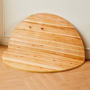 桌实木大圆可折叠圆桌实木大圆面板加厚约饭店酒店宴会桌简吃带转