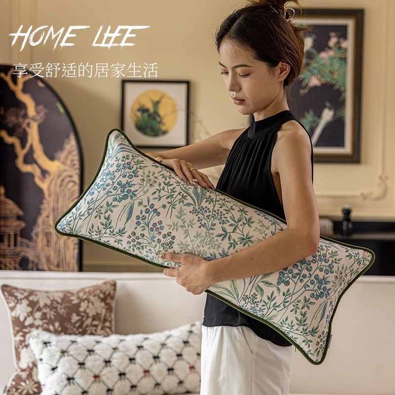 长条抱枕沙发客厅轻奢高级感创A意床头床上长方形靠枕靠背套不含