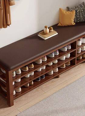 实木腿换鞋入门口鞋柜家用换进鞋HVZ门换户鞋凳门口可坐凳入门换