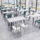419学校员食吃堂商用工餐饮小快餐店面馆岩餐板桌椅组合