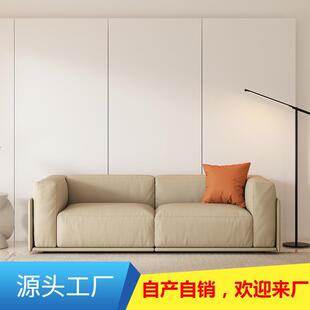 简北轻奢极现代小户型欧意客厅双人三64092人科技布布式艺方块沙