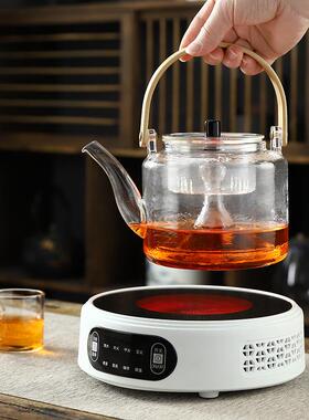 唐戈厂家电陶炉茶炉TG-1500100W迷你型器家用玻5璃壶煮茶礼品静音