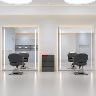 发廊专用落镜子美发店地剪发大镜子烫染镜单带面发镜理店无品牌/