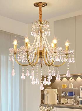 大别法式水晶客厅吊灯美式轻奢墅卧室灯个66586约性创意厅灯简餐