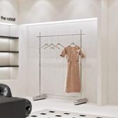 不钢拉丝岛挂衣架男女童装 店展示架地式 中店货锈架陈 无品牌 服装