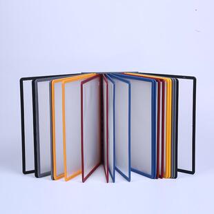 A45001-20翻册页展示架资料文件夹壁挂相式菜40面谱宣传架展示夹