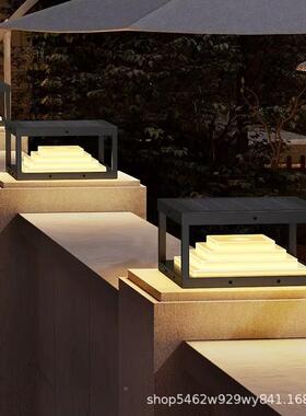 太阳能柱灯18567户庭院灯约防水别墅大门围墙灯花园柱子头简外门