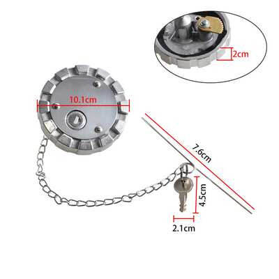汽车直销 道路王卡车带锁油箱盖K071-385-1234 铝制带锁盖银色