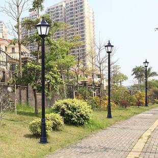 高杆路灯花园别墅户外防水led庭院灯3米简约小区景观草坪室外220v