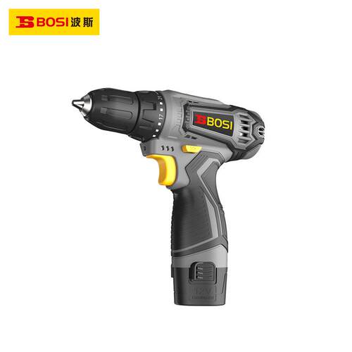 波斯工具家用两档调速12V无刷锂电钻充电起子机两电一充BS640101