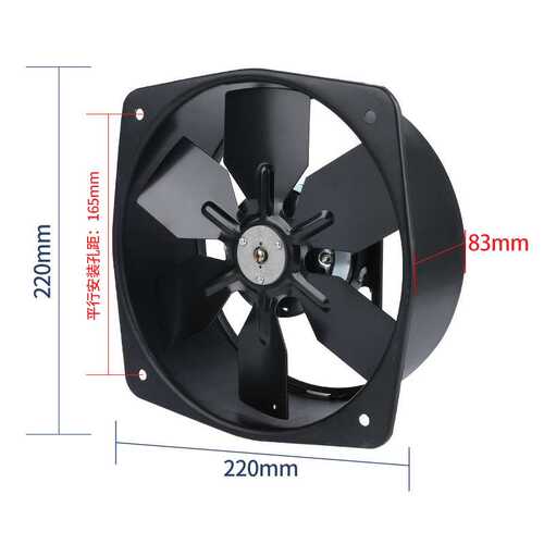 耐高温铁叶T200FZY2-D 4-D7-D轴流风机 机柜箱变散热风扇220V380V