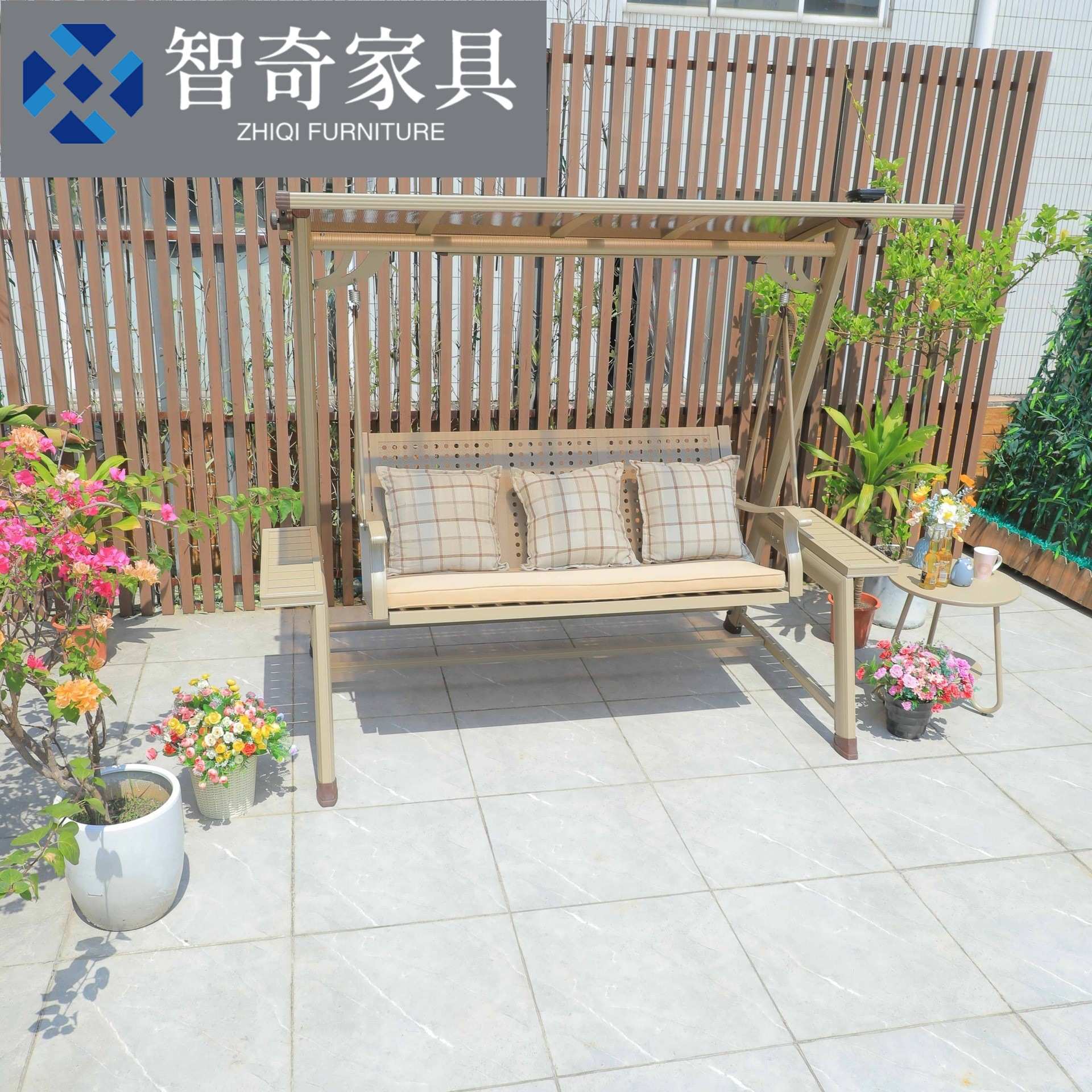 户外秋千网红庭院双人摇椅室外露台吊椅花园别墅阳台摇摇椅秋千椅