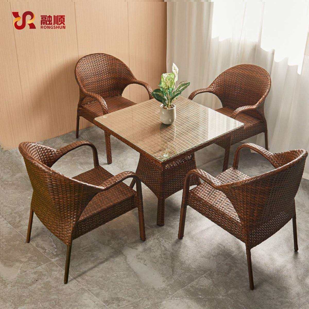 户外藤椅家用花园庭院铁艺休闲户外家具室外阳台露天藤编桌椅组合,电子元器件市场,其它元器件,淘宝优惠券,粉丝福利购,淘宝优惠卷
