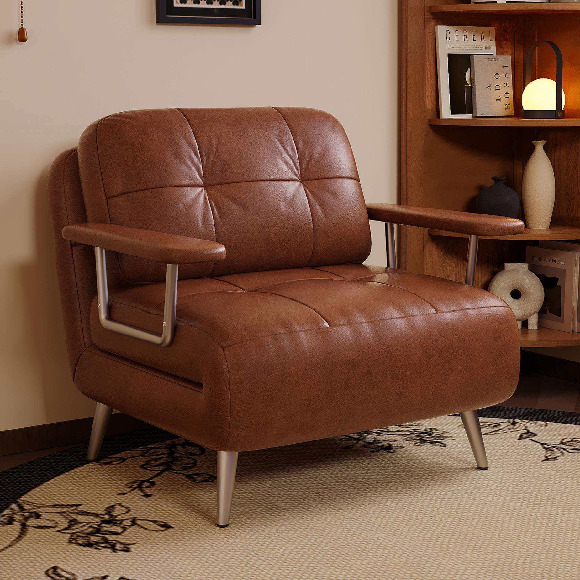 2025新款中古风油蜡皮单人沙发床可折叠两用小户型客厅伸缩床懒人,玩具/童车/益智/积木/模型,毛绒/玩偶/公仔/布艺类玩具,淘宝优惠券,粉丝福利购,淘宝优惠卷