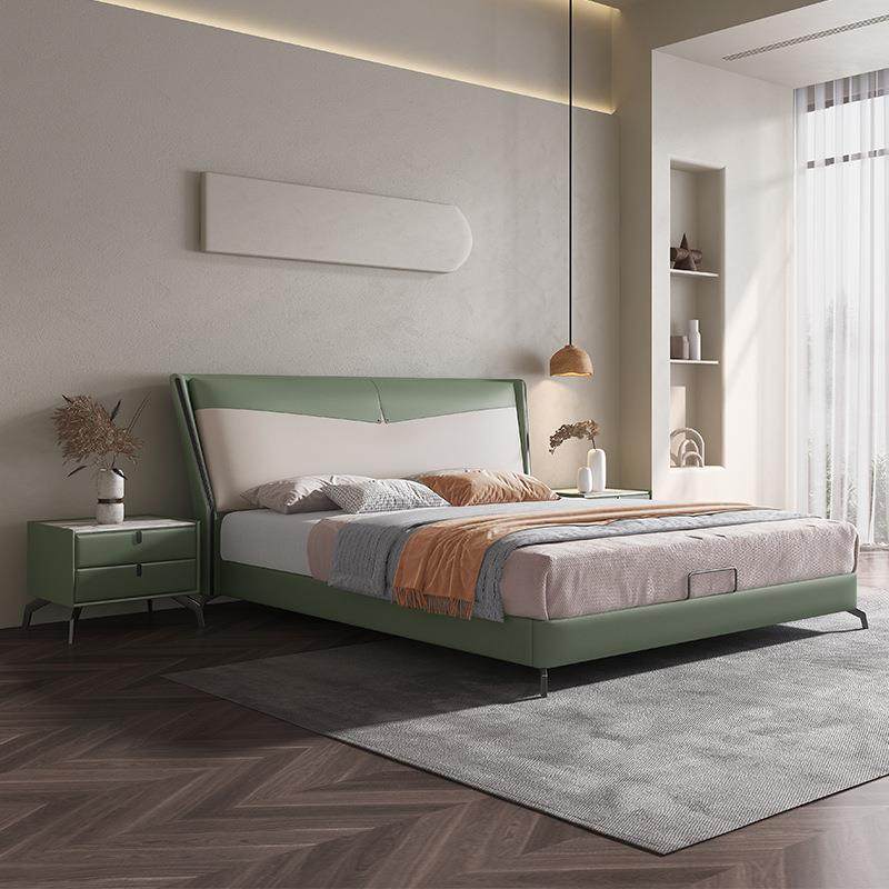 意式极简主卧室纳帕皮床双人大床1.8米新款简约现代网红婚床1.5米,电子元器件市场,其它元器件,淘宝优惠券,粉丝福利购,淘宝优惠卷