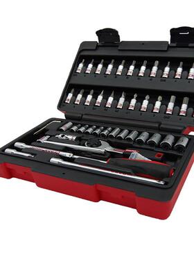 工业级进口47pcs套筒组合套装棘轮板手加长杆机修汽车维修工具
