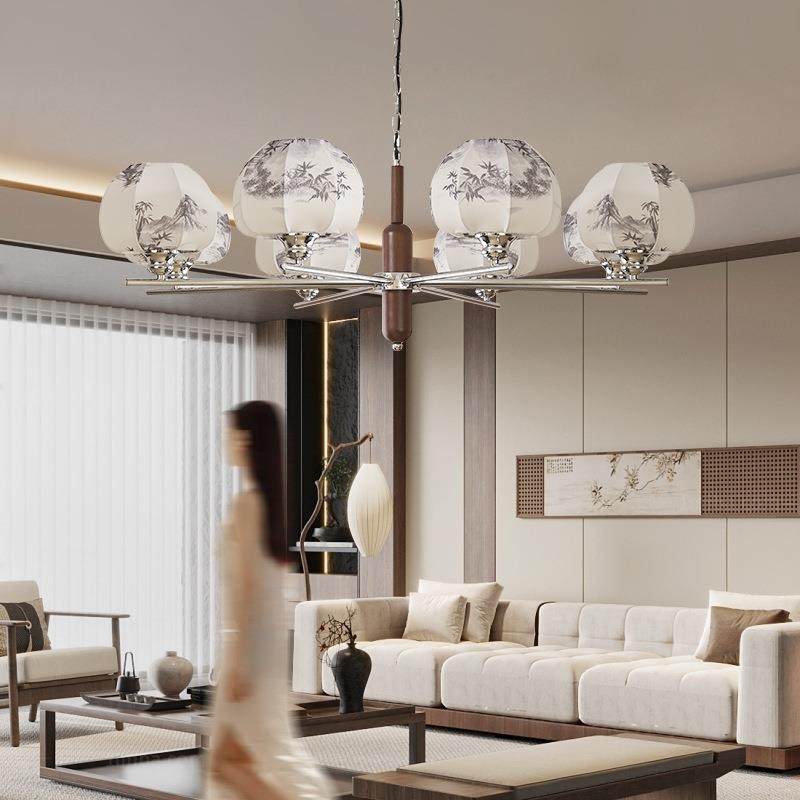 中古风客厅吊灯新款法式复古南洋风胡桃木纹宋代美学布艺大厅吊灯,玩具/童车/益智/积木/模型,毛绒/玩偶/公仔/布艺类玩具,淘宝优惠券,粉丝福利购,淘宝优惠卷