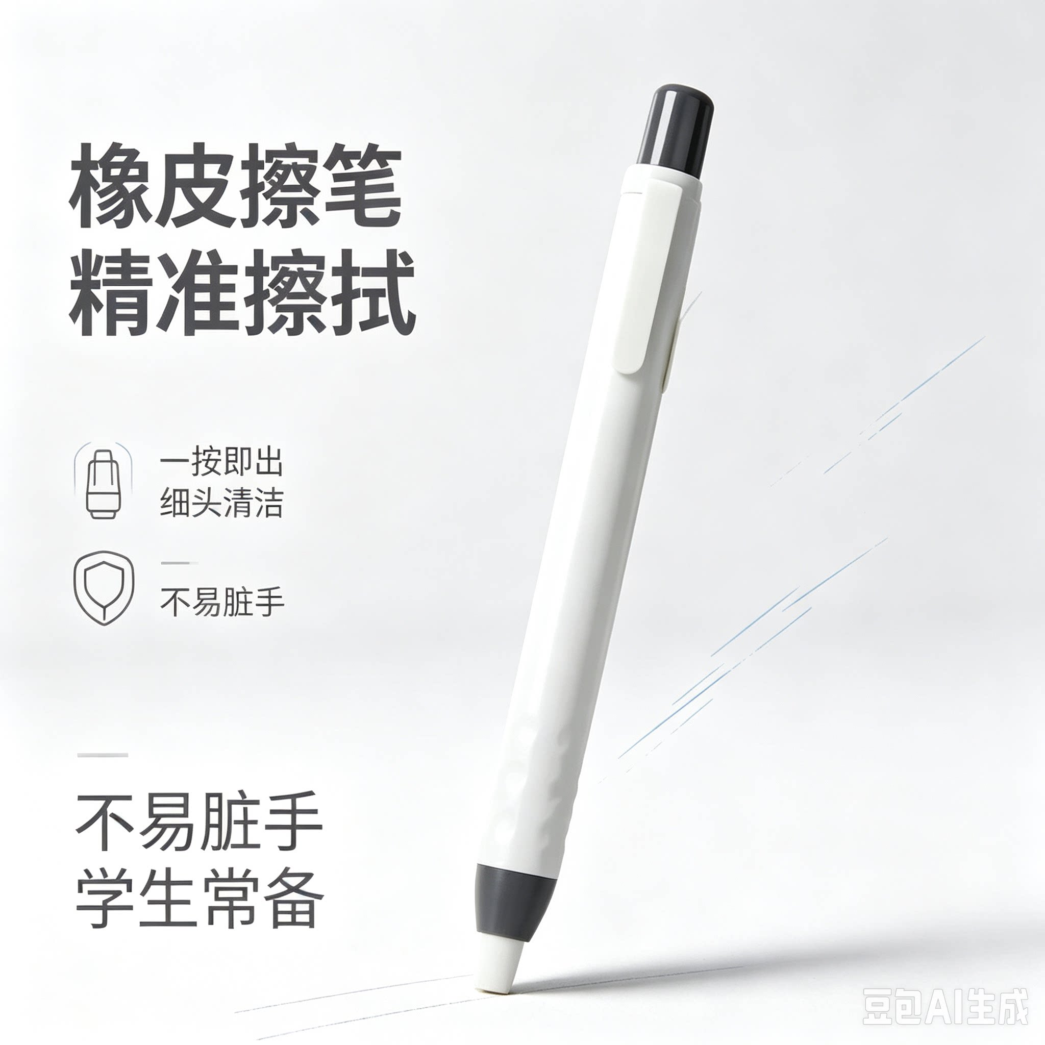 【老师推荐】按动磨砂橡皮笔多种字迹修改擦除学生橡皮擦笔XZ