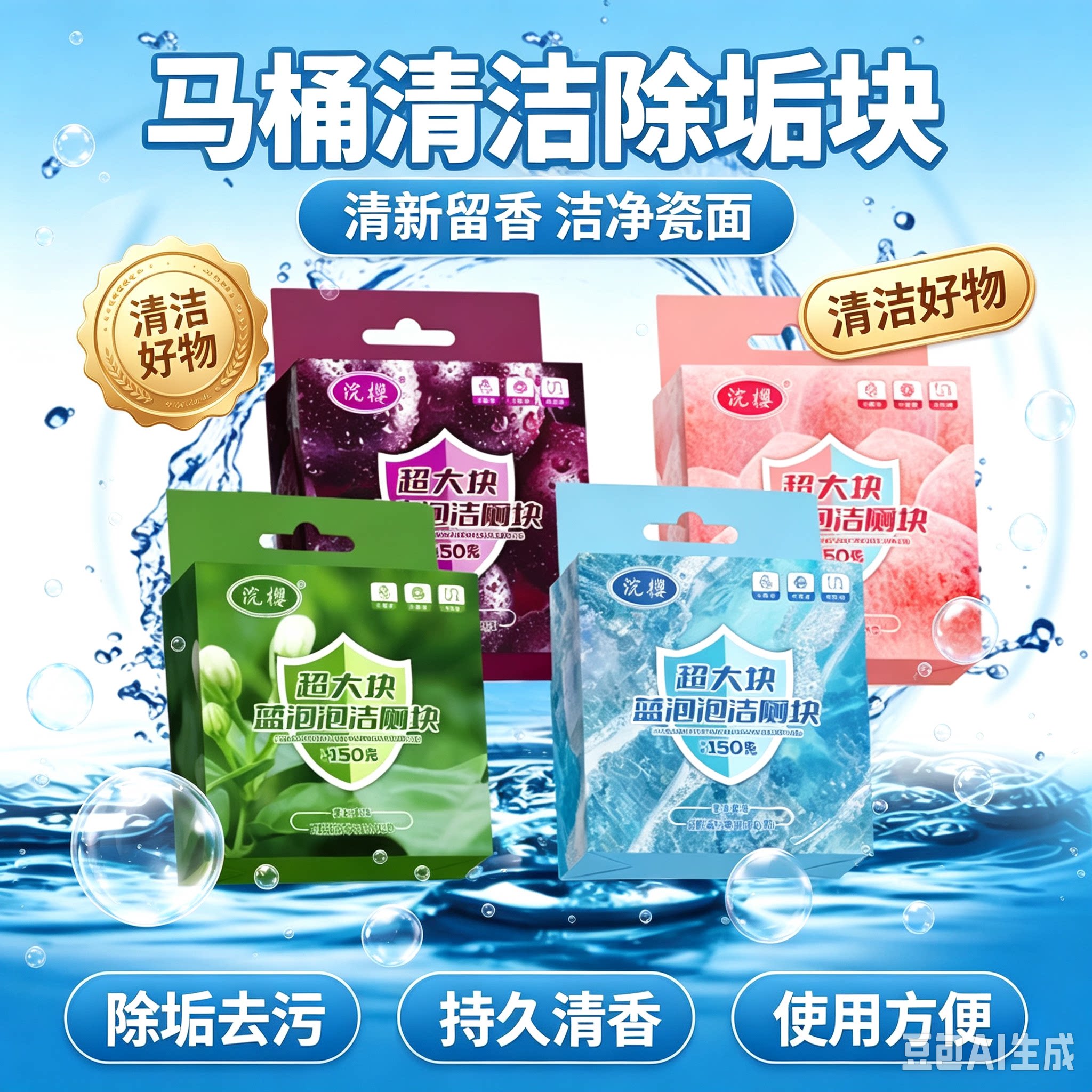 【到手8盒】全新升级香氛洁厕去污除垢洁厕宝清洁剂持久留香WJ