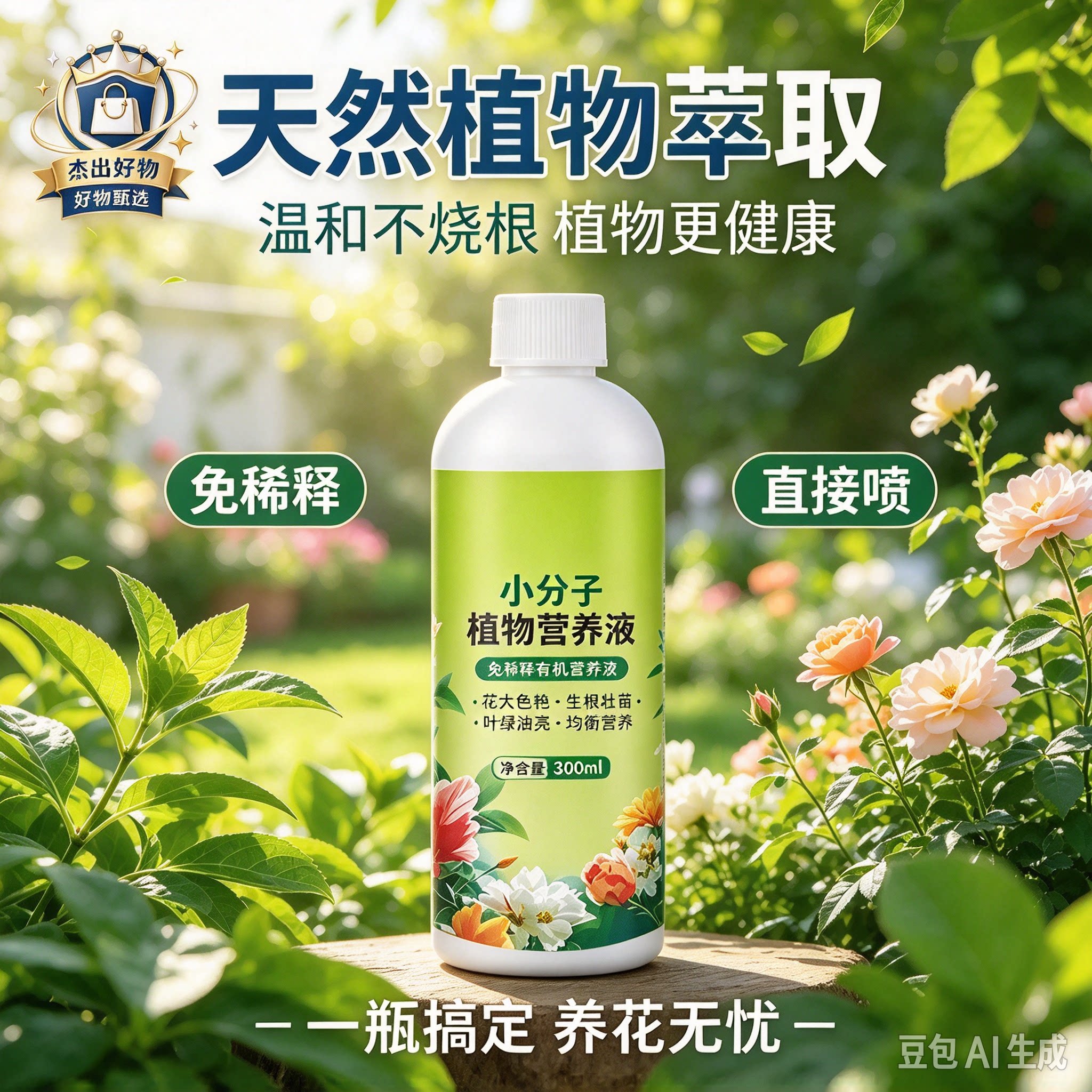【到手4瓶】小分子植物营养液促进生长温和养护不伤根苗营养液HF2