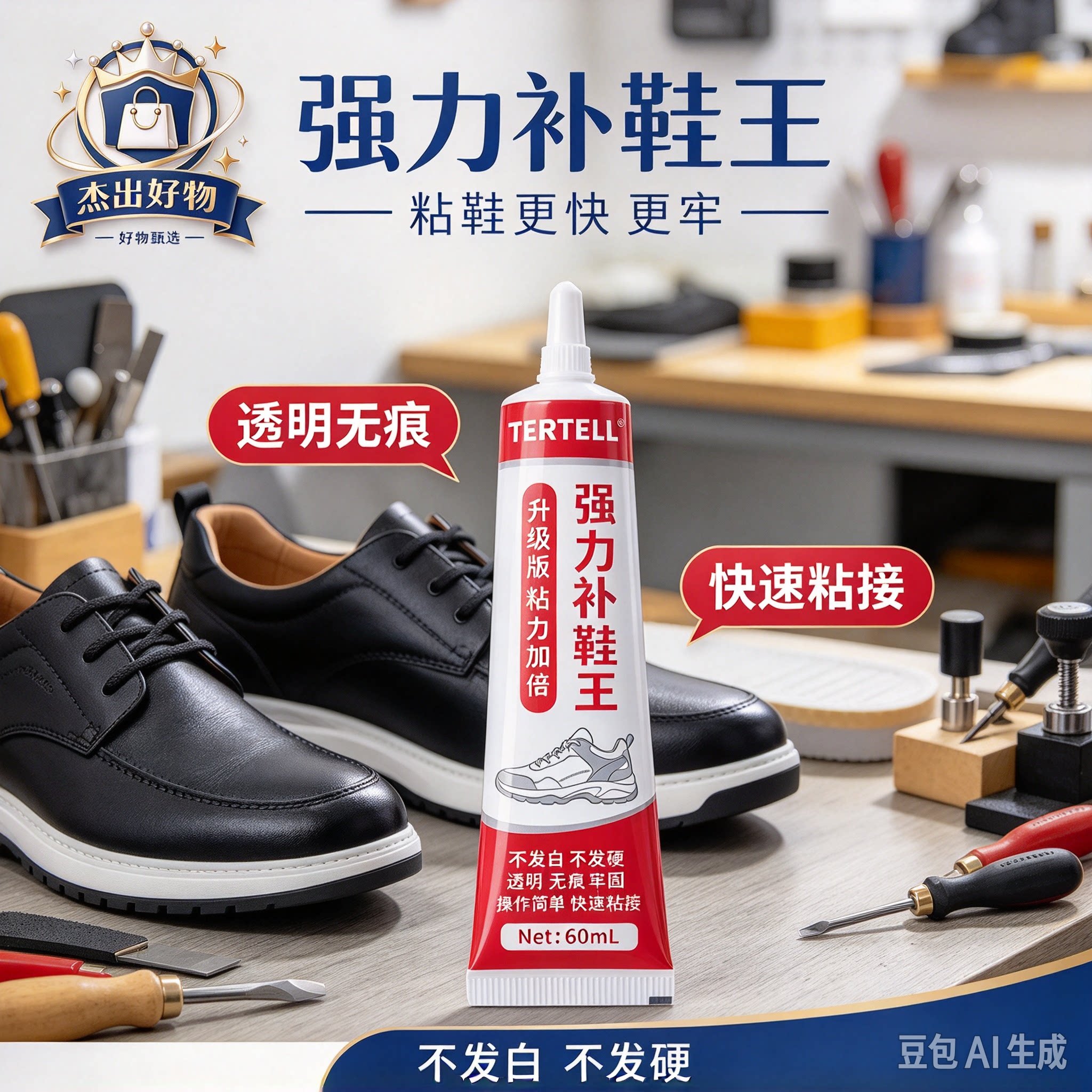 【拍一发三】运动鞋强力修复粘接开胶脱胶PVC补鞋胶家用胶水HF