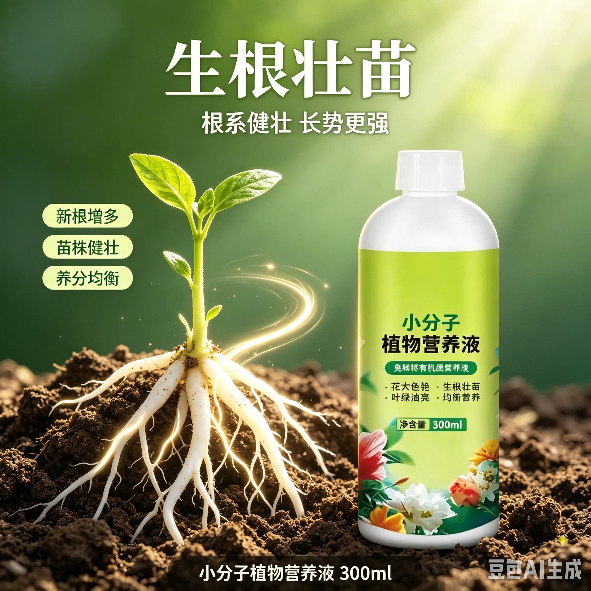 【快速生长】植物再生剂浓缩营养液绿植通用花卉盆栽水溶肥料XZ