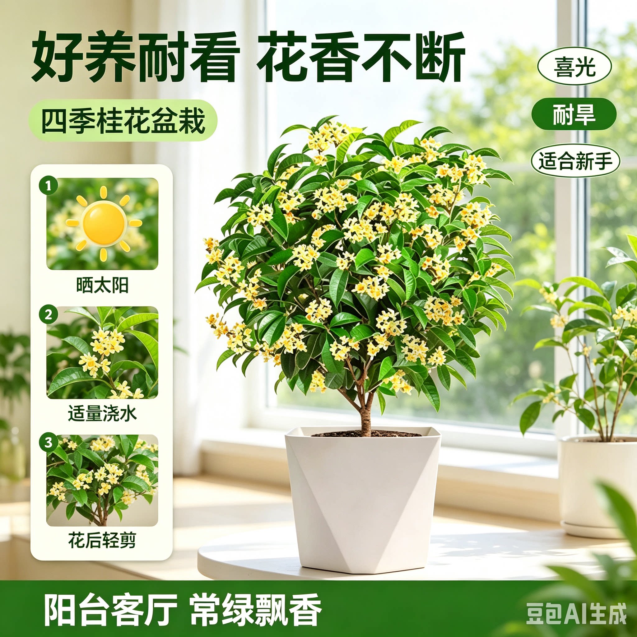 桂花盆栽四季桂树苗浓香型室内庭院HF2