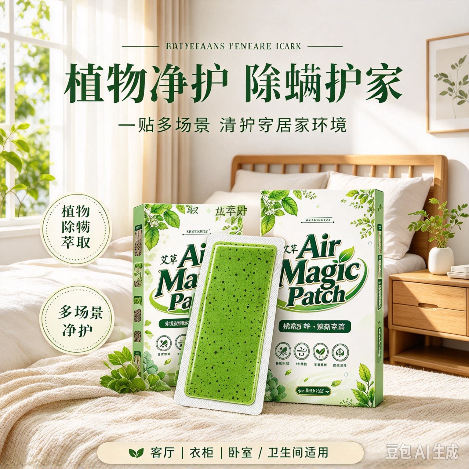 【螨虫克星】草本天然植物除螨贴床上除螨包家用衣柜祛螨包贴HF