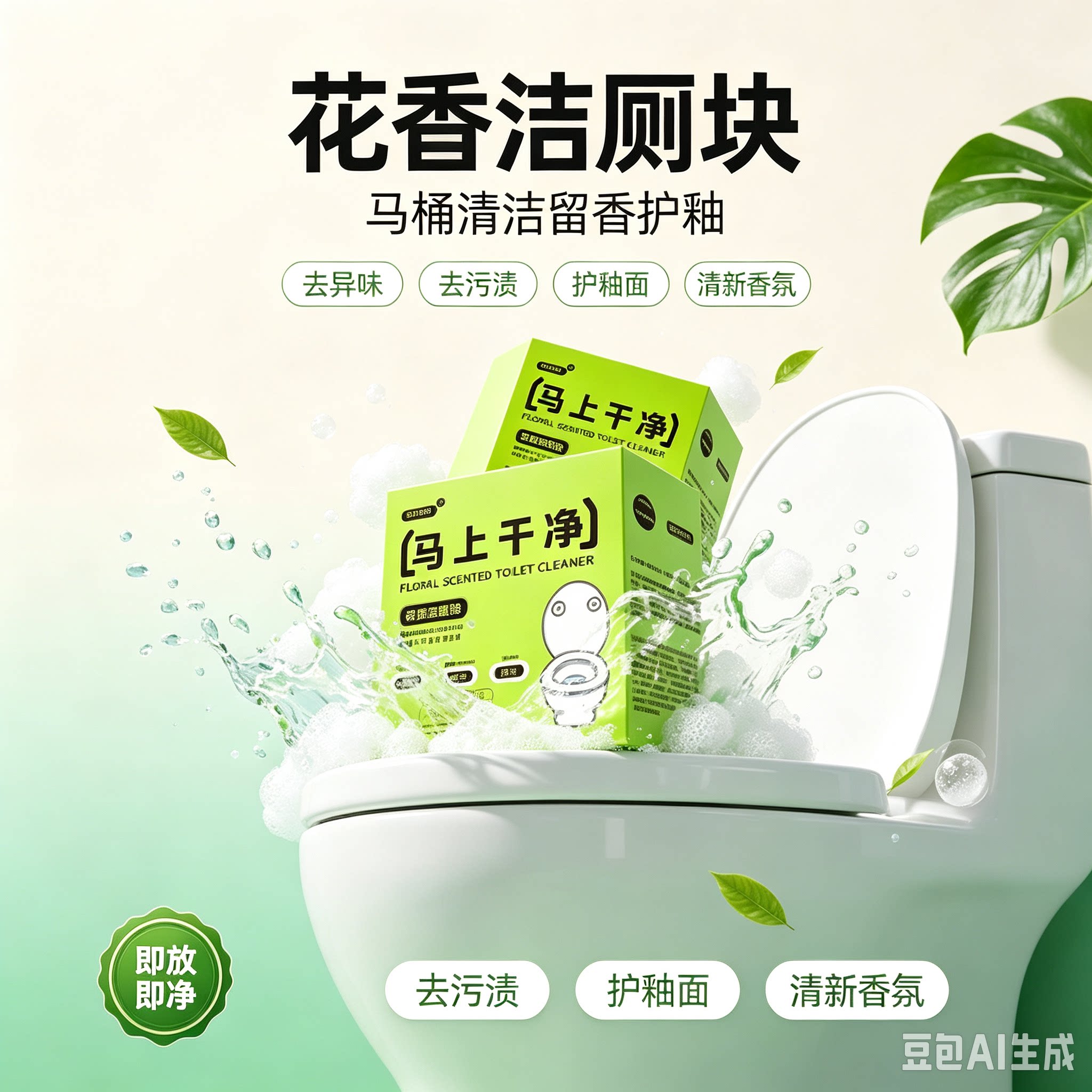 【下单立减50】洁厕马桶清洁剂花香洁厕快增强去污去味清香家用XZ