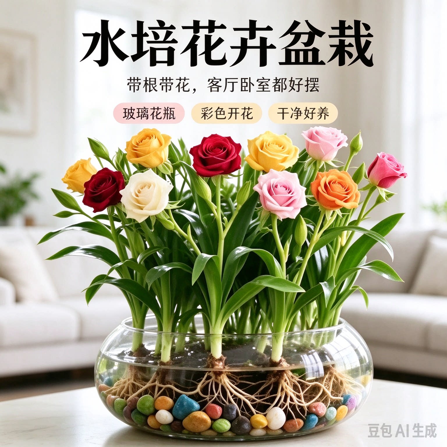 水培植物浓香型玫瑰花种球水养花卉室内外盆栽四季开花养绿植XZ③
