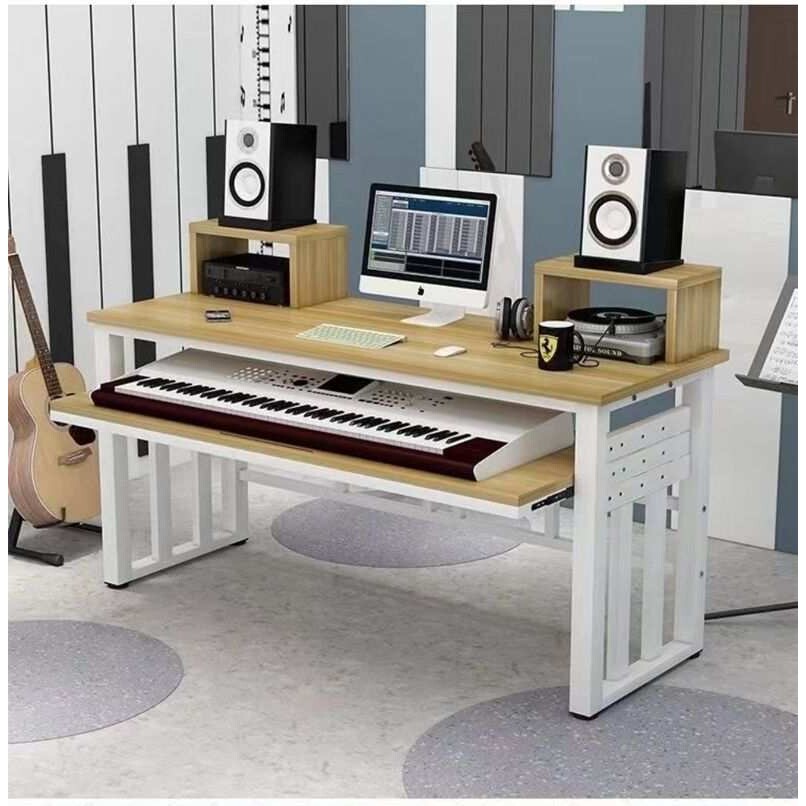 电钢琴学习桌键盘双层电脑桌一体现代简约电子琴音乐编曲工作台
