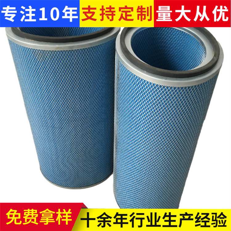 工业除尘器粉尘过滤净化纳米除尘滤筒机械用六耳快拆式粉尘滤筒