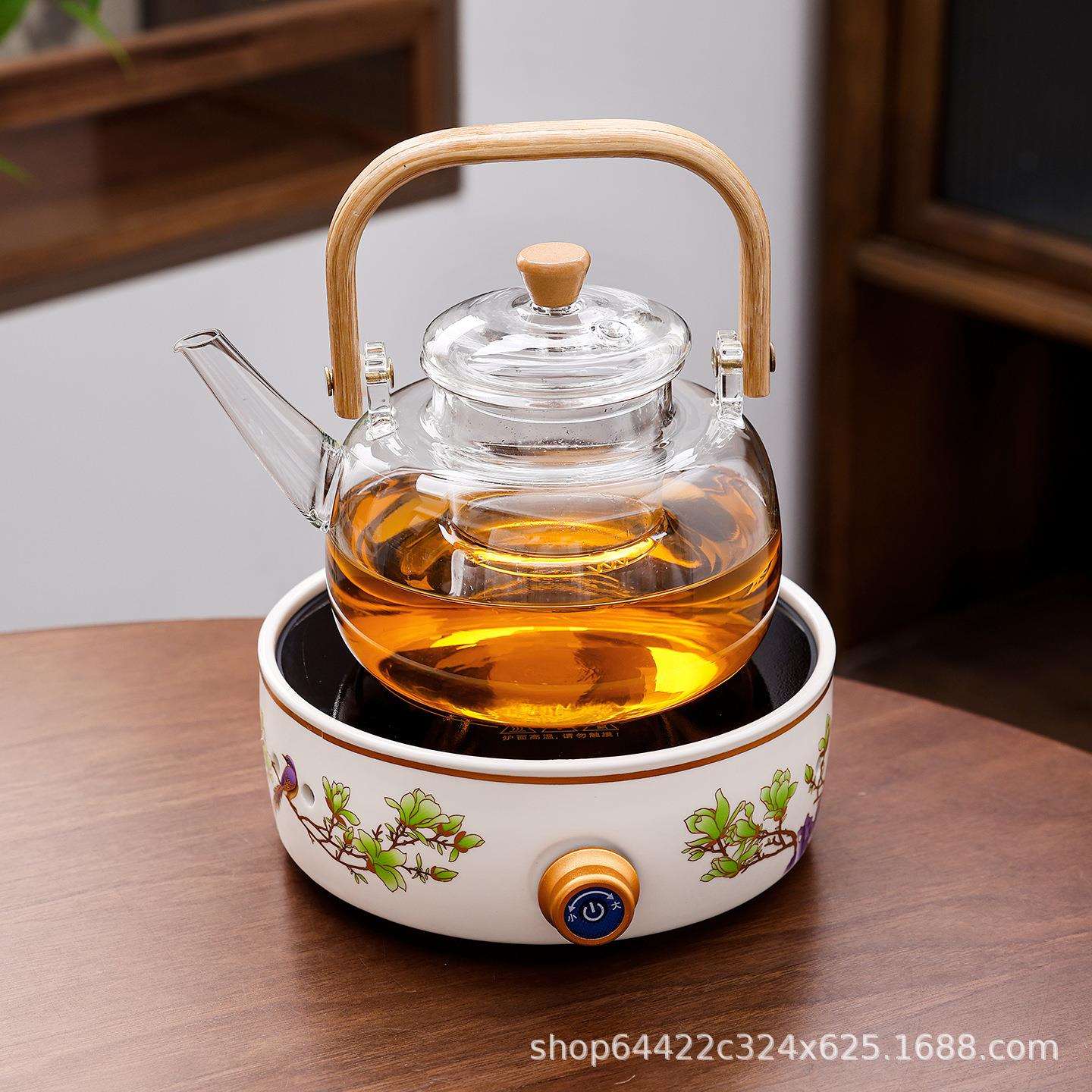 喜上眉梢电陶炉蒸煮茶壶围炉煮茶炉耐热玻璃烧水壶小型家用煮茶器