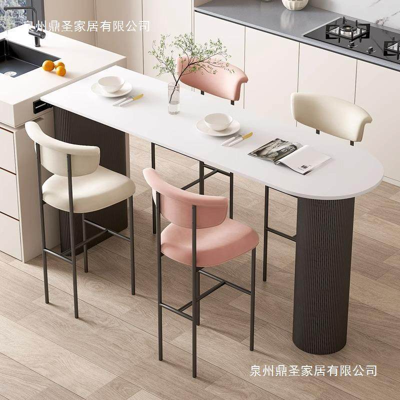 家用阳台靠墙窄桌岩板吧台桌椅长条桌奶茶店酒吧高脚桌椅组合,电子元器件市场,其它元器件,淘宝优惠券,粉丝福利购,淘宝优惠卷