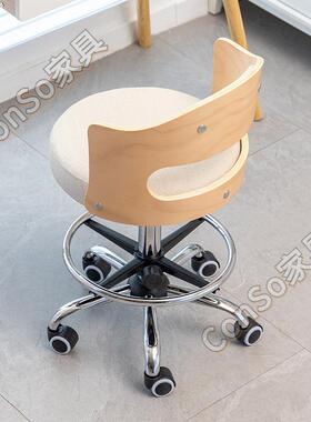 CSP2欧式吧台椅实木靠背升降高脚凳收银吧凳现代简约酒吧椅子