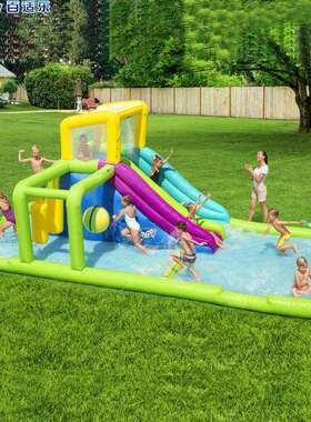 原装Bestway53387大型充气儿童滑梯城堡家用小游乐场水上乐园