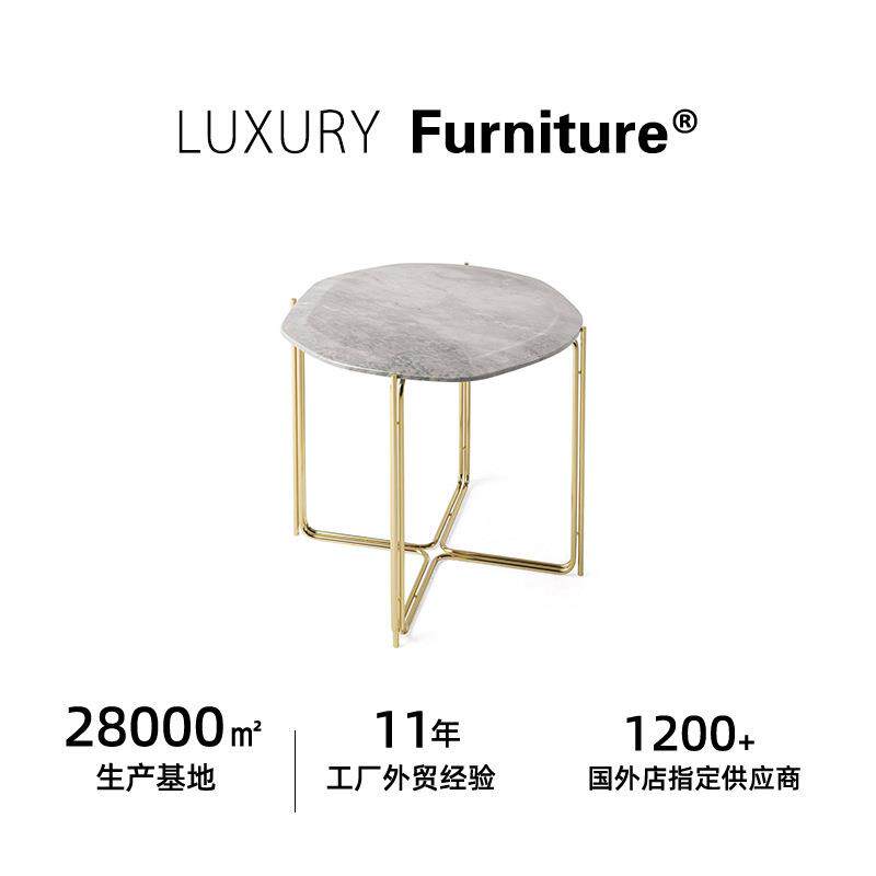 robertocavallitablefurniture蓝晶石别墅茶几方形边奢石角几
