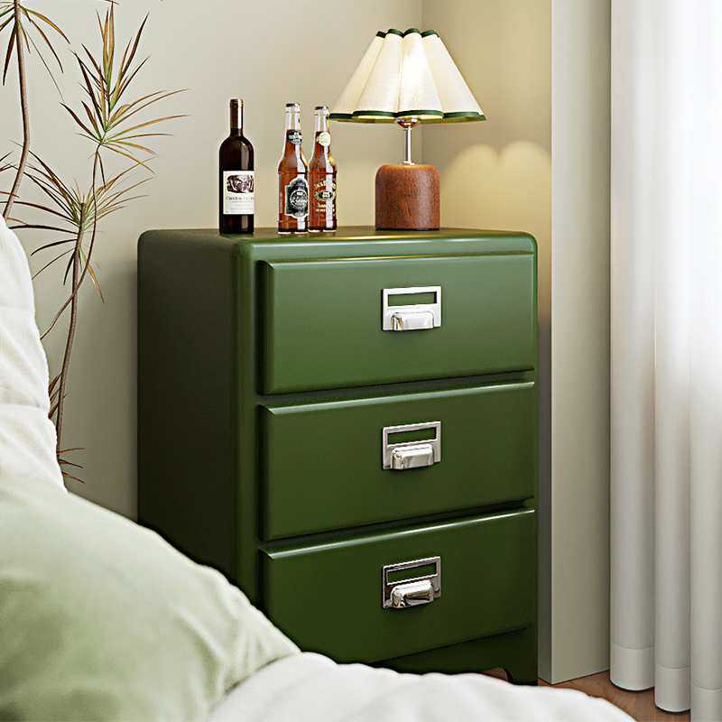 W8日式复古斗柜家用卧室床头柜2024新款客厅沙发边柜收纳创意边几