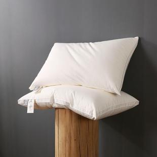 高端轻奢 全棉防羽布酒店羽丝绒枕头仪征棉简约成人护颈单人枕芯