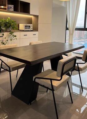 B㴰2B㴰2设计师餐桌长桌书桌实木办公桌家用原木会议桌现代简约北