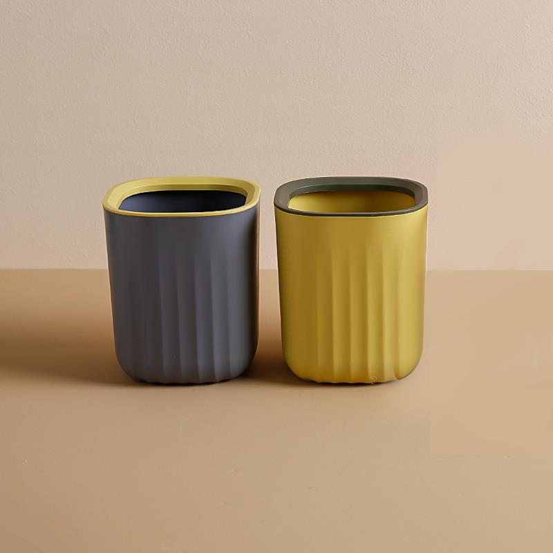 新款桌面垃圾桶中式家用可爱小桶迷你客餐桌台上收纳桶轻奢道