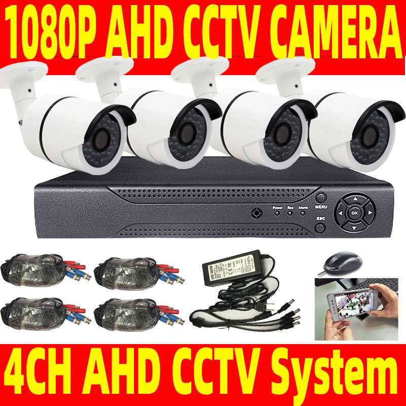 AHD 监控设备200万 CCTV Security Outdoor4CH AHD Camera System