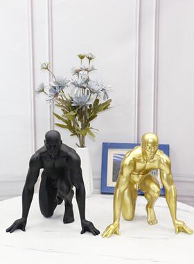 现代家居件树20200426脂摆间起跑风者雕塑饰品样板客厅酒店摆设简