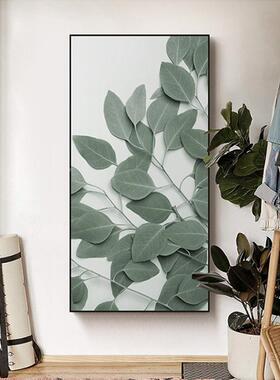 枝叶茂北欧风绿植道玄关装繁饰画走廊过格竖版QB202209壁画龟背竹